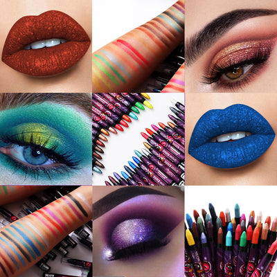 Lápiz de Sombra Ojos Larga Duración - Maquillaje Shimmer Resistente - Image 44