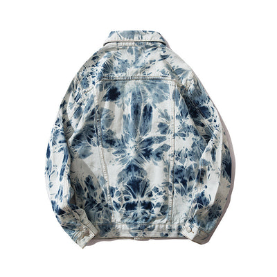 Chaqueta de Mezclilla Tie-Dye Estilo Nacional - Image 7