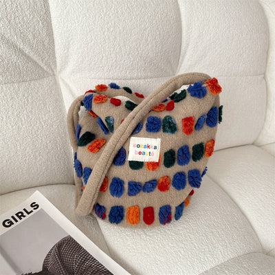 Bolso Bandolera Bucket de Peluche - Portátil y Versátil - Image 3