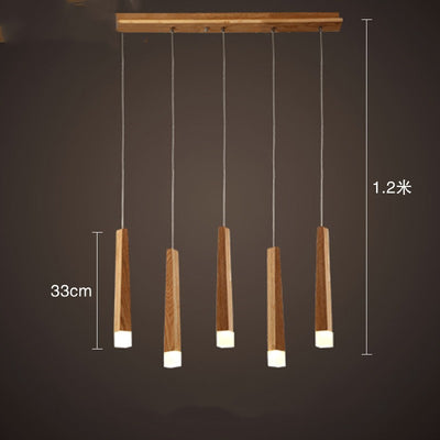 Lámpara Colgante de Madera Nórdica con Listones - Diseño Minimalista Moderno - Image 5