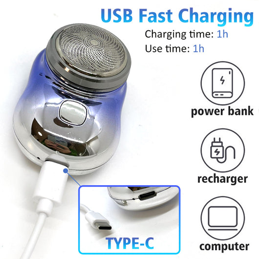 Afeitadora Eléctrica Portátil Recargable USB - Máquina de Afeitar Inalámbrica Húmeda y Seca para Hombre - Image 5