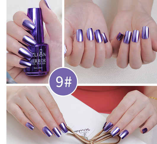 Esmalte de Uñas Efecto Espejo Plateado - Image 3