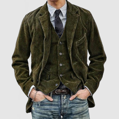 Traje Minimalista Retro para Hombre - Diseño Clásico Contemporáneo - Image 4
