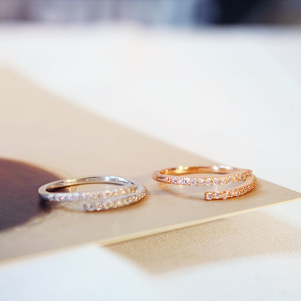 Anillo Ajustable de Circón Brillante Multiusos