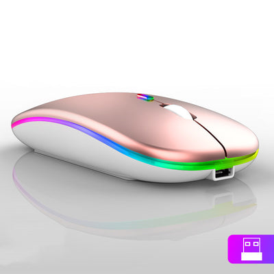 Ratón Inalámbrico Ultrafino con Iluminación LED Colorida - Image 3