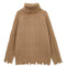 Vestido Suéter Cuello Alto para Otoño e Invierno