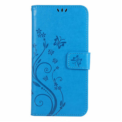 Funda Protectora de Cuero con Mariposas Grabadas - Cartera Abatible para Teléfono - Image 8