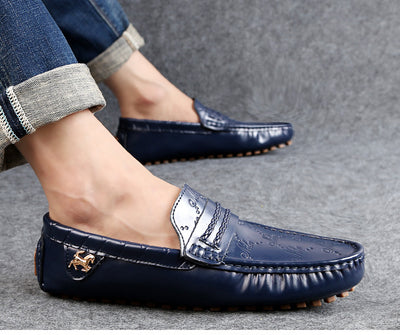 Mocasines de Cuero Auténtico Talla Grande para Conducir Hombre - Image 5