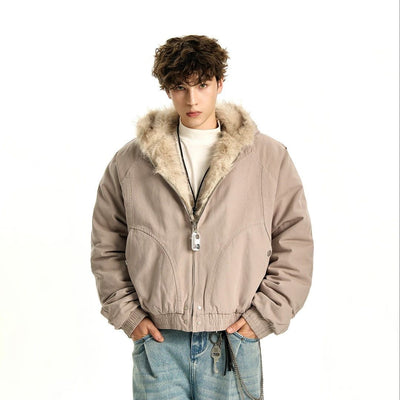 Abrigo Peludo Suelto con Capucha - Diseño Acolchado y Cálido - Image 14