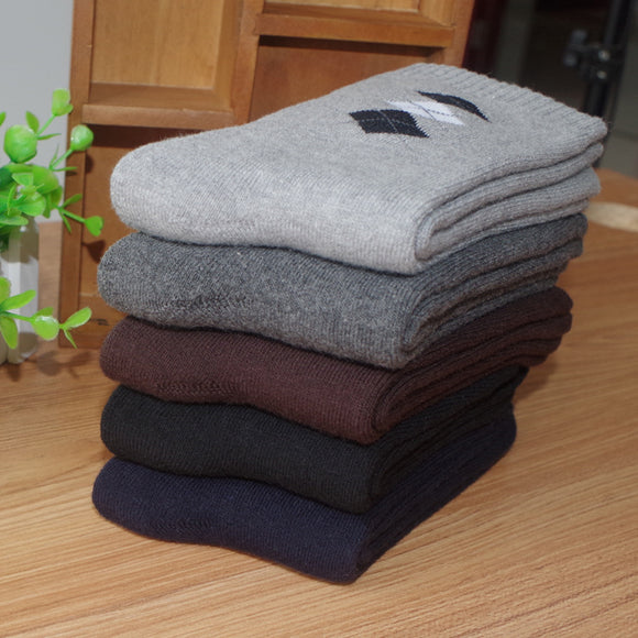 Pack 5 Pares Calcetines Térmicos Hombre Invierno Algodón Grueso Negocios