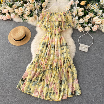Vestido Ligero de Verano con Escote Floral en Gasa - Image 4