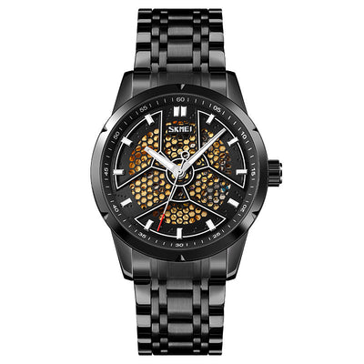 Reloj Mecánico Automático Esqueleto Diseño Panal para Hombre - Image 7