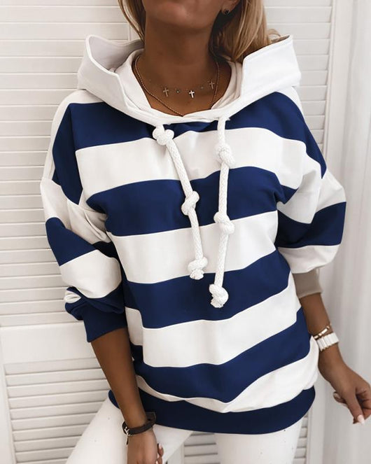 Suéter Rayado de Manga Larga para Mujer - Blusa Delgada y Versátil - Image 12