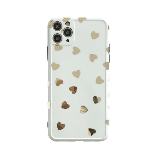 Funda para móvil con baño de oro y diseño de amor