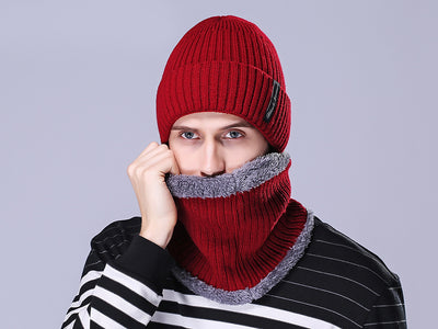 Conjunto de Gorro Tejido y Protector de Cuello para Hombre - Abrigo Extremo - Image 2