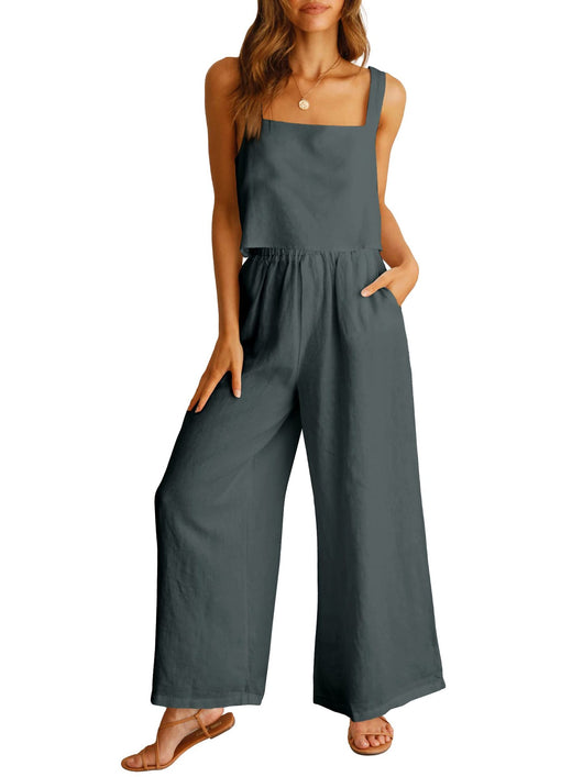 Conjunto Casual Elegante: Top Sin Mangas y Pantalón Ancho - Image 10