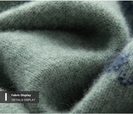 Suéter de Cachemira Jacquard para Hombre - Tejido Grueso y Cálido - Image 16