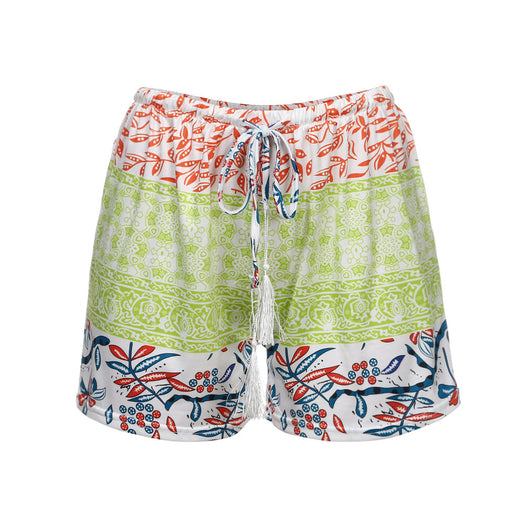 Shorts de Playa Cintura Alta con Estampado y Tela Elástica - Image 3