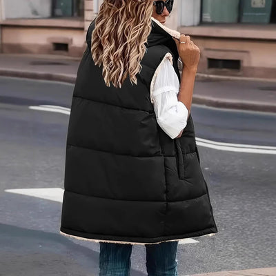 Chaleco Cardigan Reversible Slim Fit Elegante con Capucha - Image 2