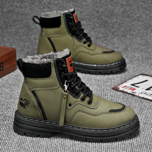 Botas Martin Altas de Cuero Genuino Estilo Británico para Hombre