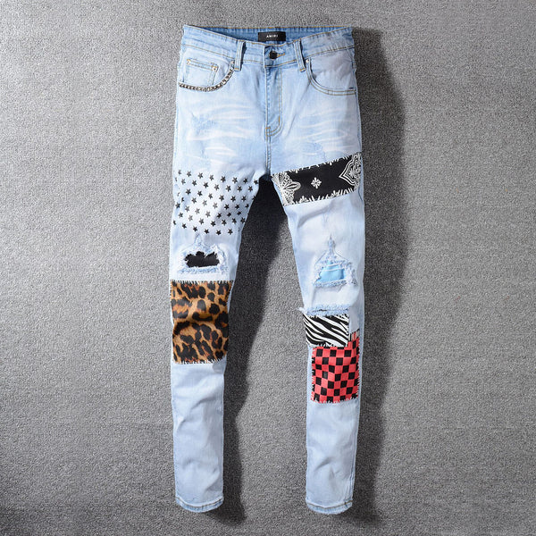 Jeans Rotos con Parches - Estilo Urban Moderno