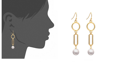 Aretes Largos de Perla - Joyería Elegante y Minimalista - Image 5