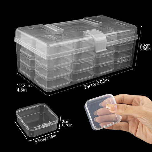Juego de Cajas de Joyería Transparentes con Tapa Abatible - Image 16