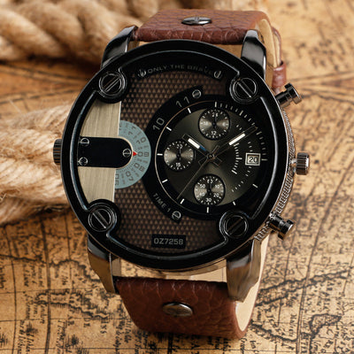 Reloj Deportivo de Cuarzo para Hombre con Esfera Grande y Correa Metálica