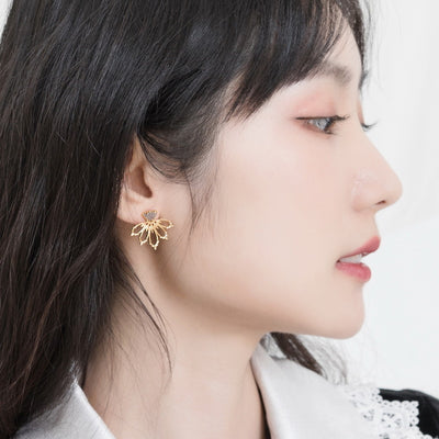 Aretes de Plata Esterlina Hechos a Mano con Piedras Naturales