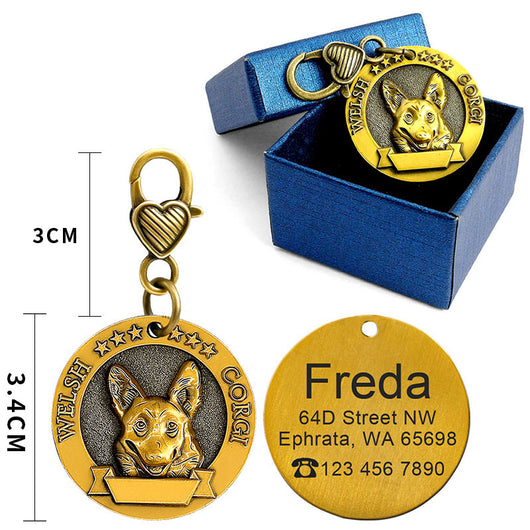 Placa de Identificación para Perros Grabada en Metal - Antiloss - Image 29