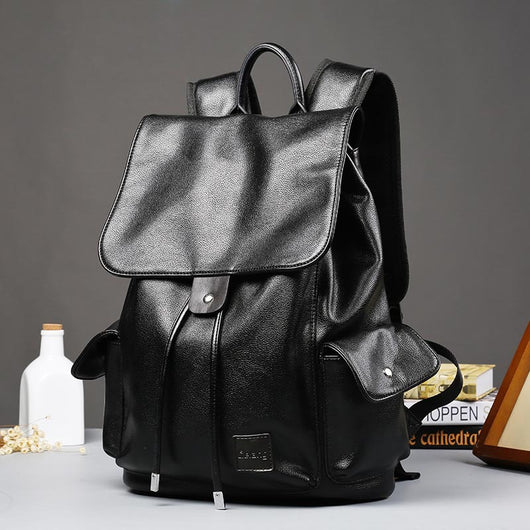 Mochila de Cuero para Hombre Estilo Coreano - Bolso Ejecutivo Convertible con Diseño Moderno