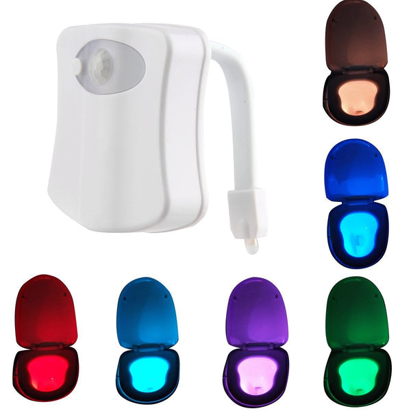 Luz Nocturna LED para Inodoro con Sensor de Movimiento - 8 Colores
