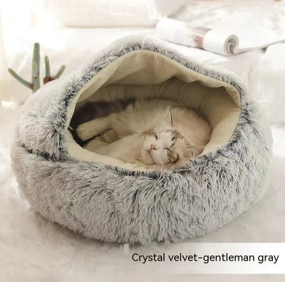 Cama 2 en 1 para Perros y Gatos - Cama Cálida de Felpa Suave Tipo Casa - Image 135