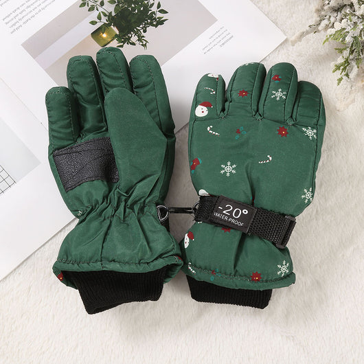 Guantes de Esquí Infantiles Térmicos con Forro Polar y Dedos Protegidos - Image 12