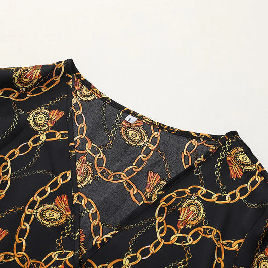 Camiseta de Cadena Impresa de Manga Larga - Image 9
