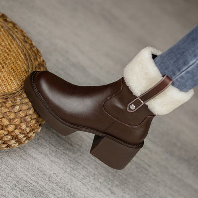 Botas de Tacón Grueso Alto para Mujer - Elegancia y Comodidad - Image 8