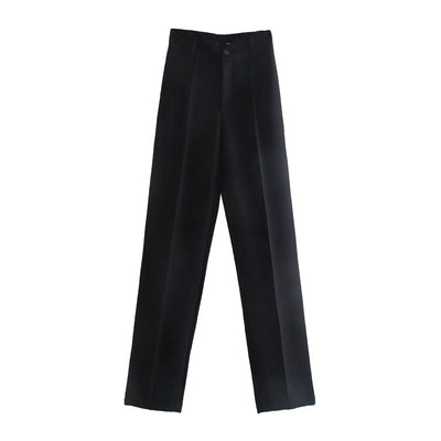 Pantalón Casual de Cintura Alta Ajustado en Colores Lisos - Image 31
