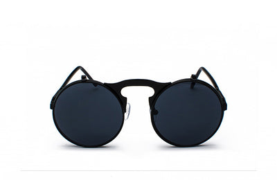 Gafas de Sol Steampunk Retro Abatibles Marco Redondo Metal - Image 3