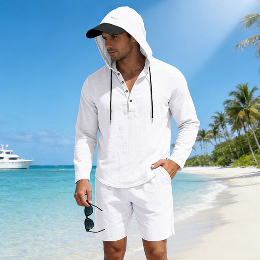 Traje de Lino Hombre Suelto y Transpirable - Image 18