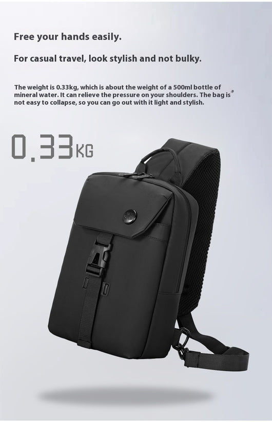 Mochila Casual de Gran Capacidad con Bolsa Pectoral - Diseño Moderno y Funcional - Image 16