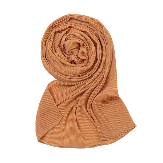 Pañuelo Plisado de Gasa Perlada - Chal Protector Solar para Mujer - Image 20