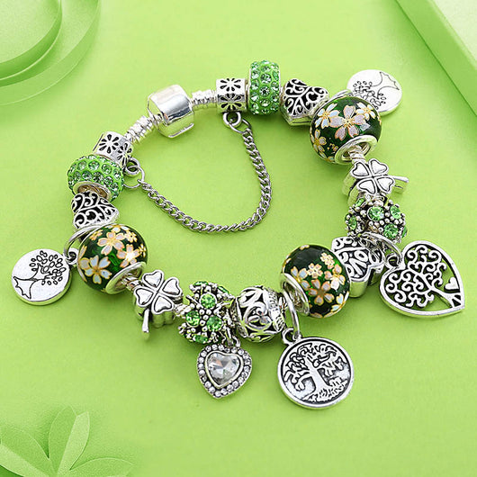 Pulsera de flores con hojas pintadas - Image 22