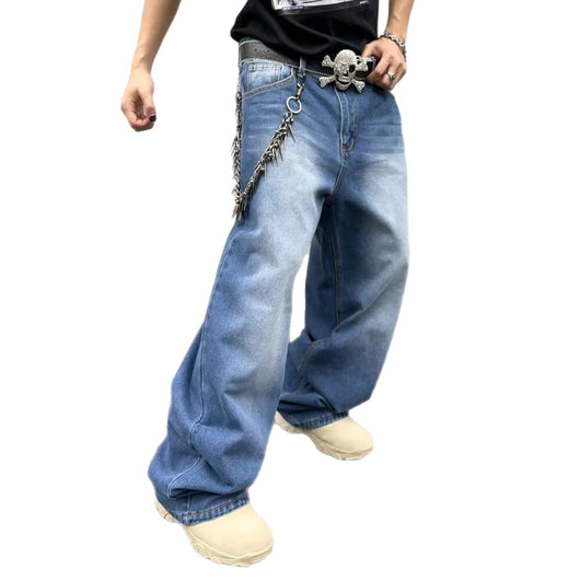 Pantalones Vaqueros Hombre Rectos Oversized Lavado Otoño Invierno - Image 6