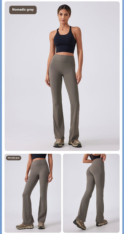 Pantalones Yoga Cintura Alta Levantacaderas Pierna Ancha Sin Marcas Efecto Segunda Piel - Image 17