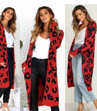 Cardigan de Leopardo para Otoño e Invierno - Suéter Tejido Elegante para Mujer - Image 24