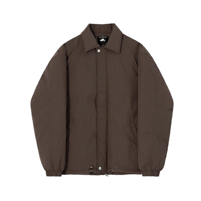 Chaqueta Acolchada de Algodón con Cuello Solapa y Cordones Ajustables - Image 2