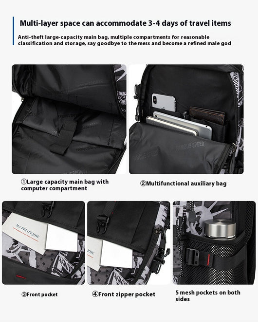 Mochila de Senderismo Impermeable Oxford - Resistente y Versátil - Image 32