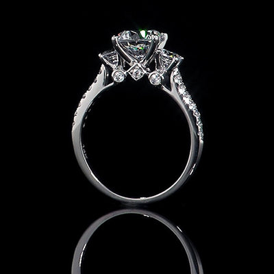 Anillos de Diamante Zircón Redondo Triple - Image 5