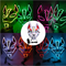 Máscara Facial Luminosa de Gato para Mujer - Cosplay Demon Slayer con Luz Fría