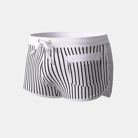 Pantalones de Playa Cortos para Hombre con Doble Capa Antibrillo y Rayas Verticales - Image 11